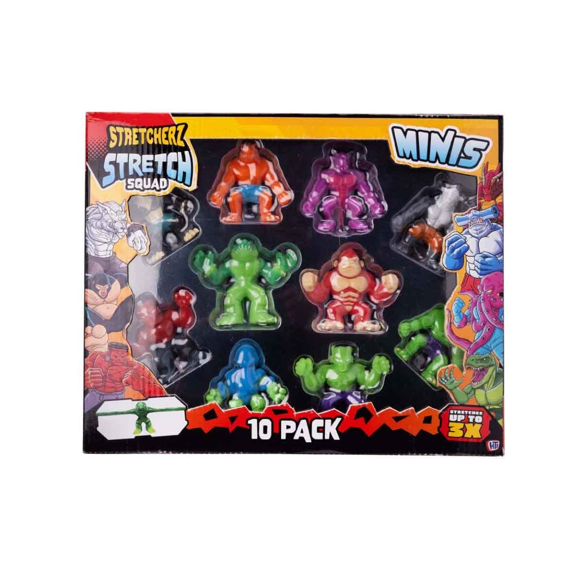 سترتشرز مجموعة ‎10‎ شخصيات وحوش مطاطية صغيرة منوعة للجنسين، من عمر ‎3-4‎ سنوات