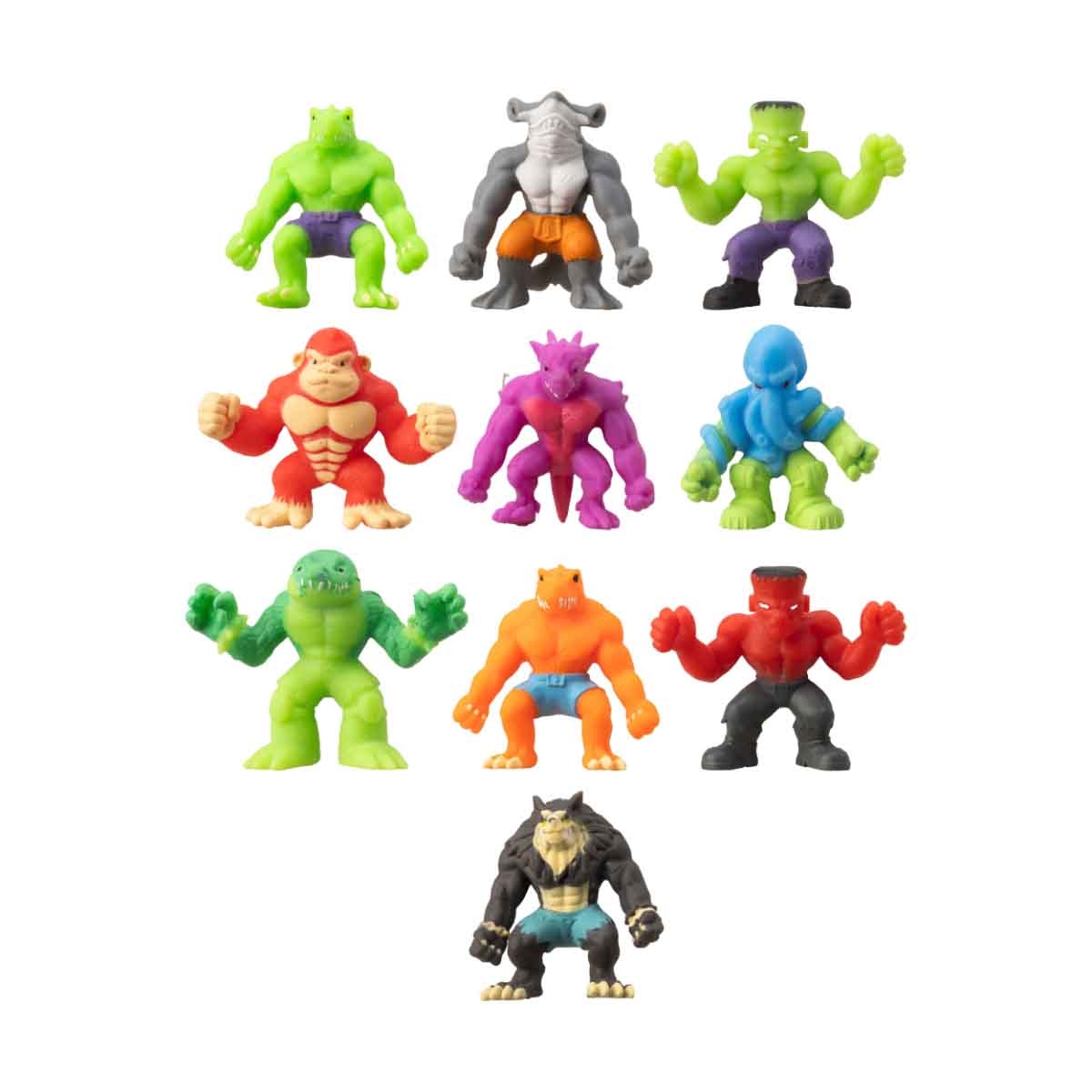 سترتشرز مجموعة ‎10‎ شخصيات وحوش مطاطية صغيرة منوعة للجنسين، من عمر ‎3-4‎ سنوات