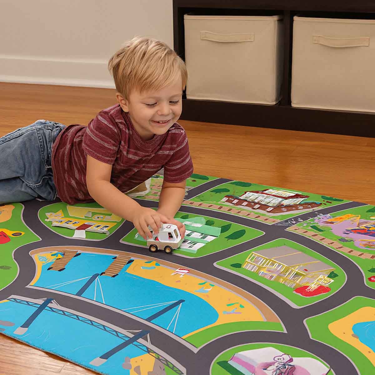 ميجا مات سجادة لعب جامبو باو باترول مع 2 مركبة للجنسين، 3-4 سنوات