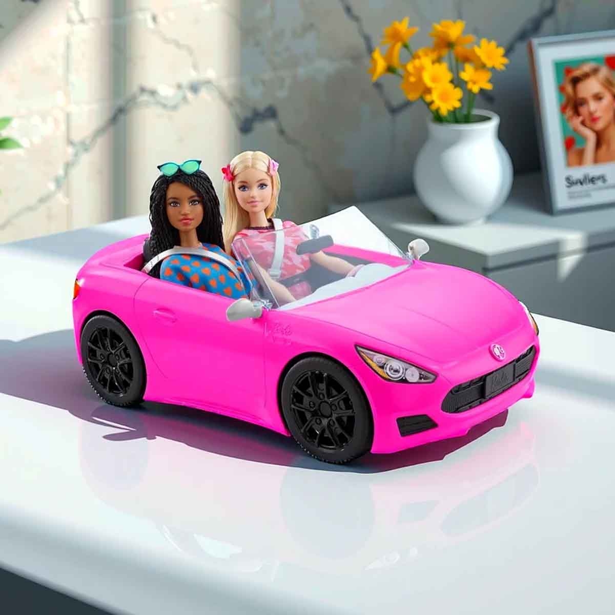 باربي سيارة جلام قابلة للتحول بعجلات للبنات، 3-4 سنوات