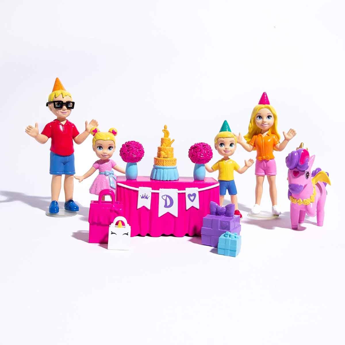 لوڤ ديانا مجموعة تماثيل حفلة عيد ميلاد الأميرة بحجم 2.5 إنش للبنات، 3-4 سنوات