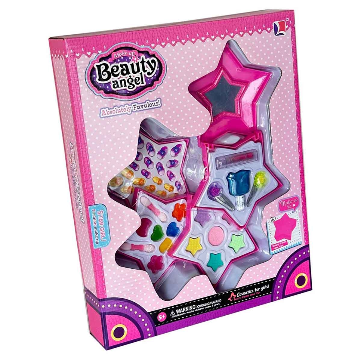 بيوتي أنجل طقم مكياج للبنات، من عمر 5 إلى 7 سنوات