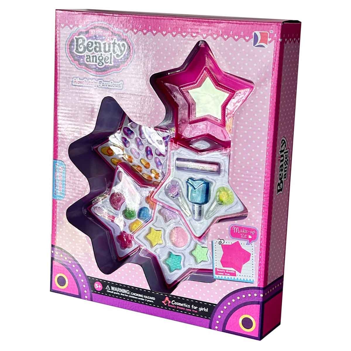 بيوتي أنجل طقم مكياج للبنات، من عمر 5 إلى 7 سنوات