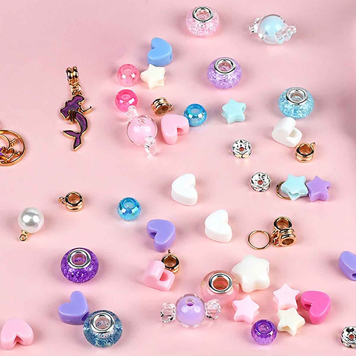 ميك إت بيل مجموعة أساور لامعة وزخرفية للتصميم الذاتي، للبنات، من عمر 8 إلى 10 سنوات