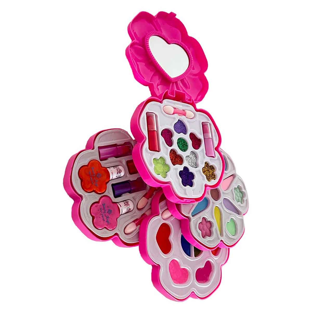 بيوتي أنجل طقم مكياج على شكل زهرة، للبنات، من عمر 5 إلى 7 سنوات