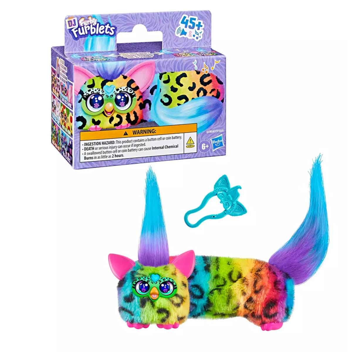 فربي دي جي فربلتس رين-بو-كات لعبة محشوة تفاعلية للفتيات من عمر 5-7 سنوات