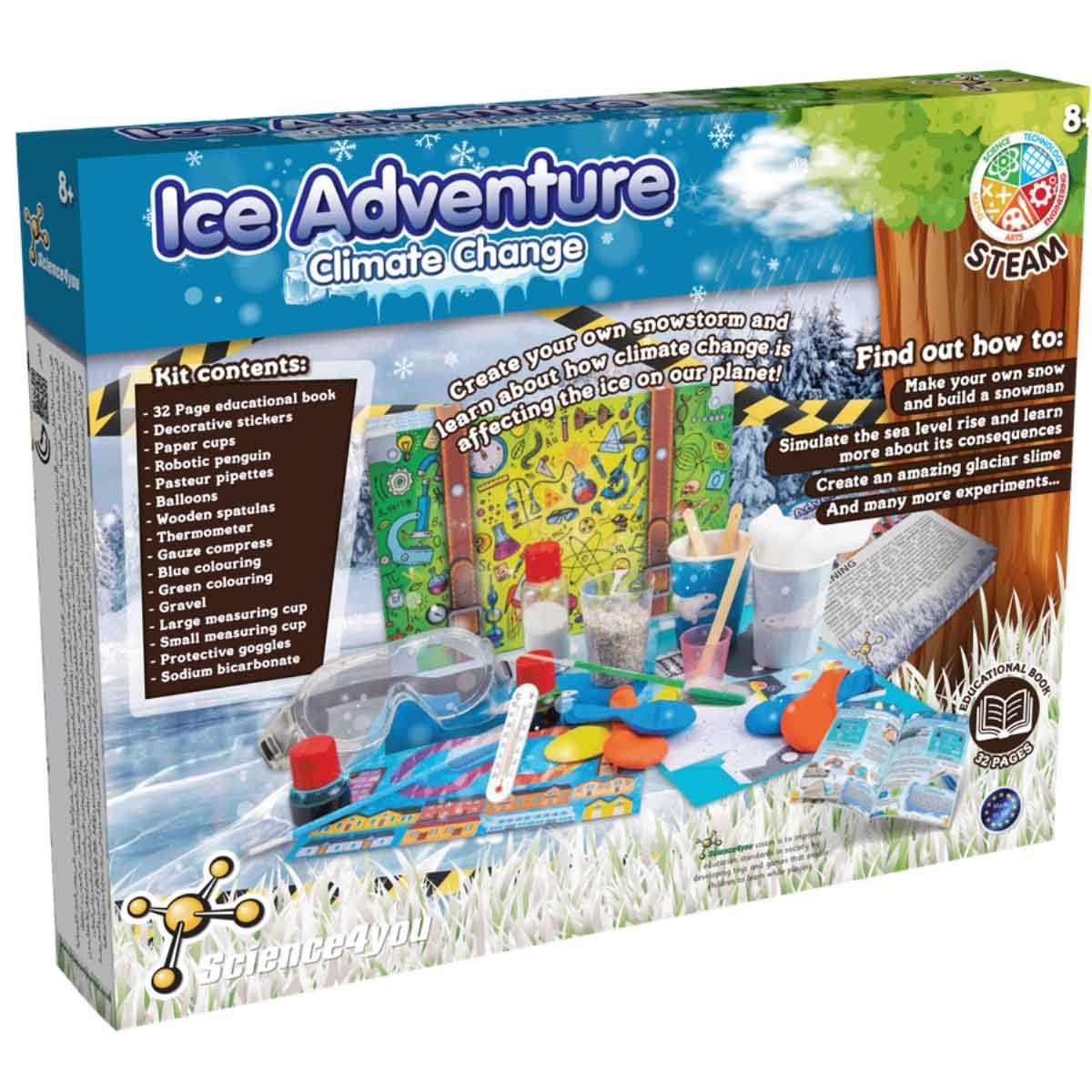 ساينس فور يو مجموعة مغامرة الجليد وتغير المناخ للجنسين، عمر 8-10 سنوات