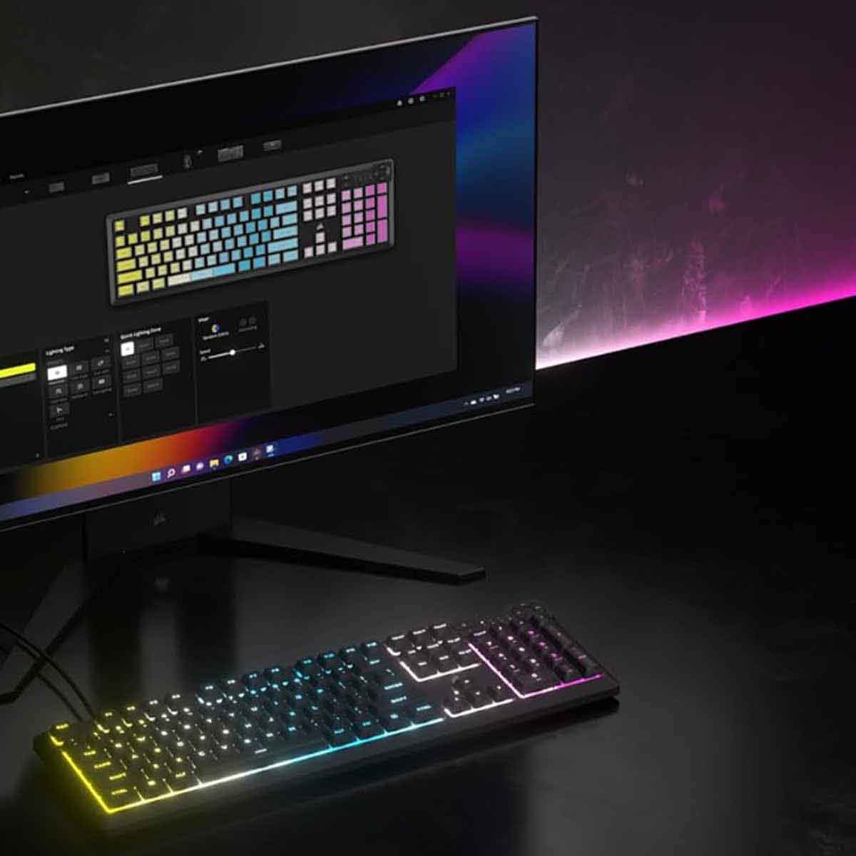 كورسير K55 Core RGB لوحة مفاتيح ألعاب سلكية