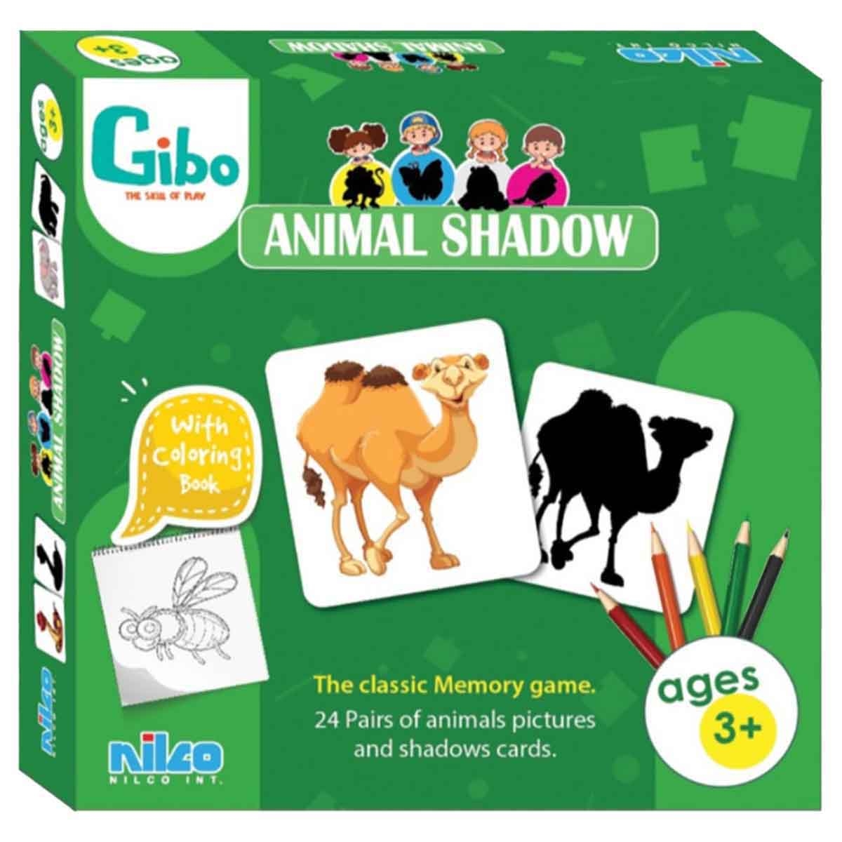 جيبو لعبة ظلال الحيوانات التعليمية للجنسين، من عمر 3-4 سنوات