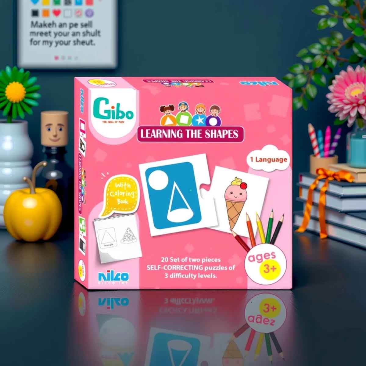 جيبو لعبة تعليمية: تعلم الأشكال للأطفال من عمر 3 إلى 4 سنوات