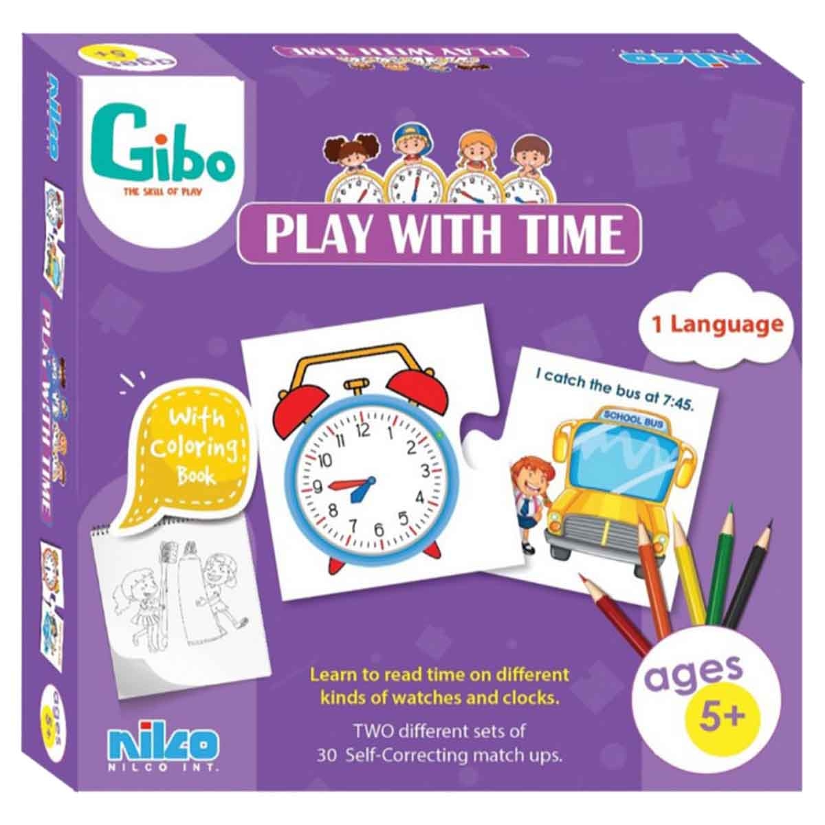 جيبو لعبة تعليمية: تعلم الساعة للأطفال من عمر 5 إلى 7 سنوات