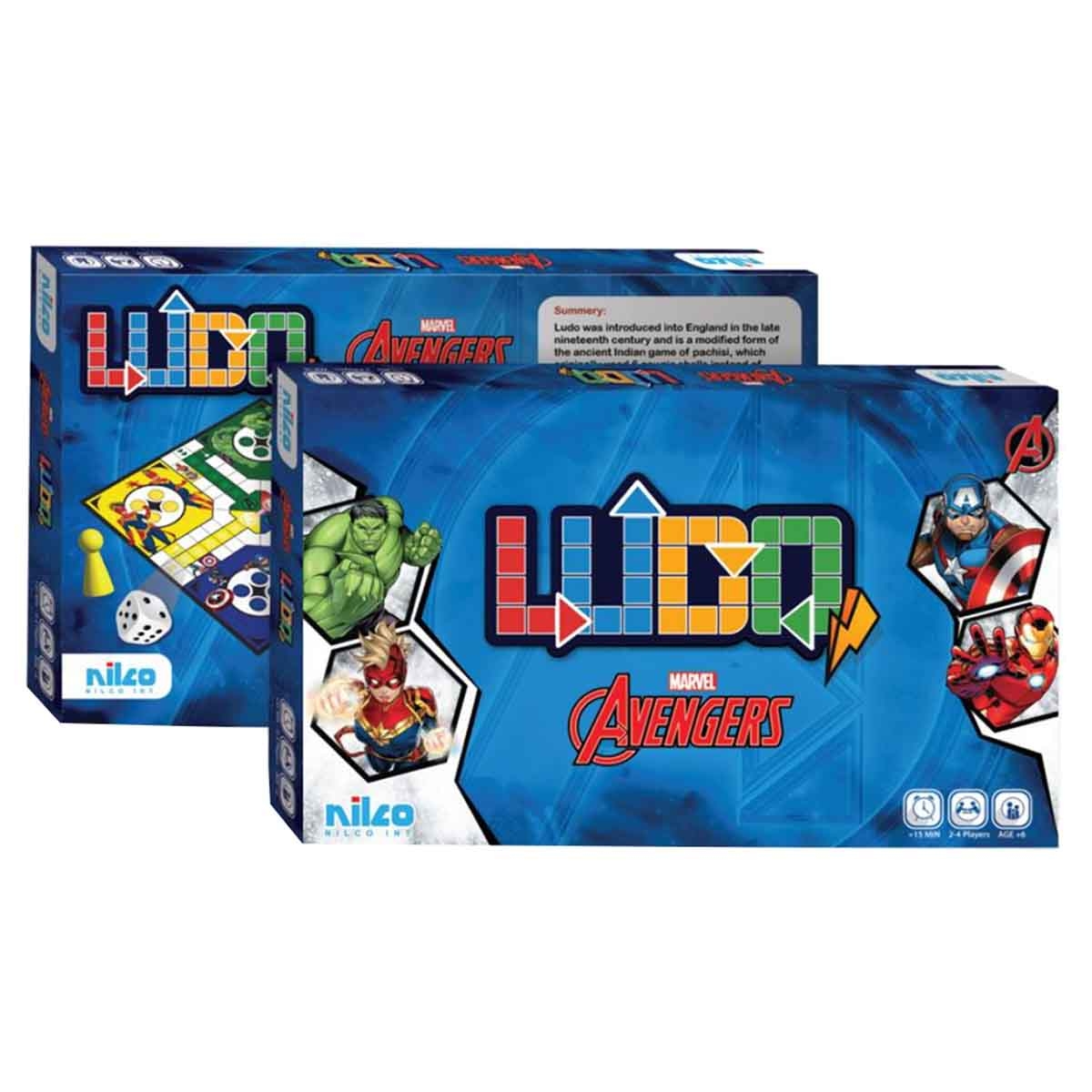 نيلكو لعبة لودو مارفل أفنجرز للأطفال من عمر 5 إلى 7 سنوات
