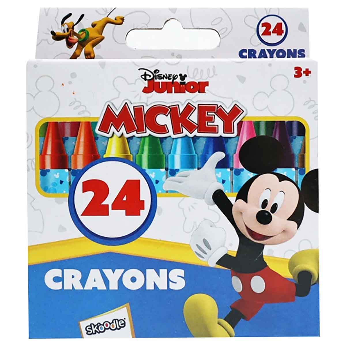 ديزني جونيور مجموعة أقلام شمعية 24 لون للجنسين، عمر 3-4 سنوات