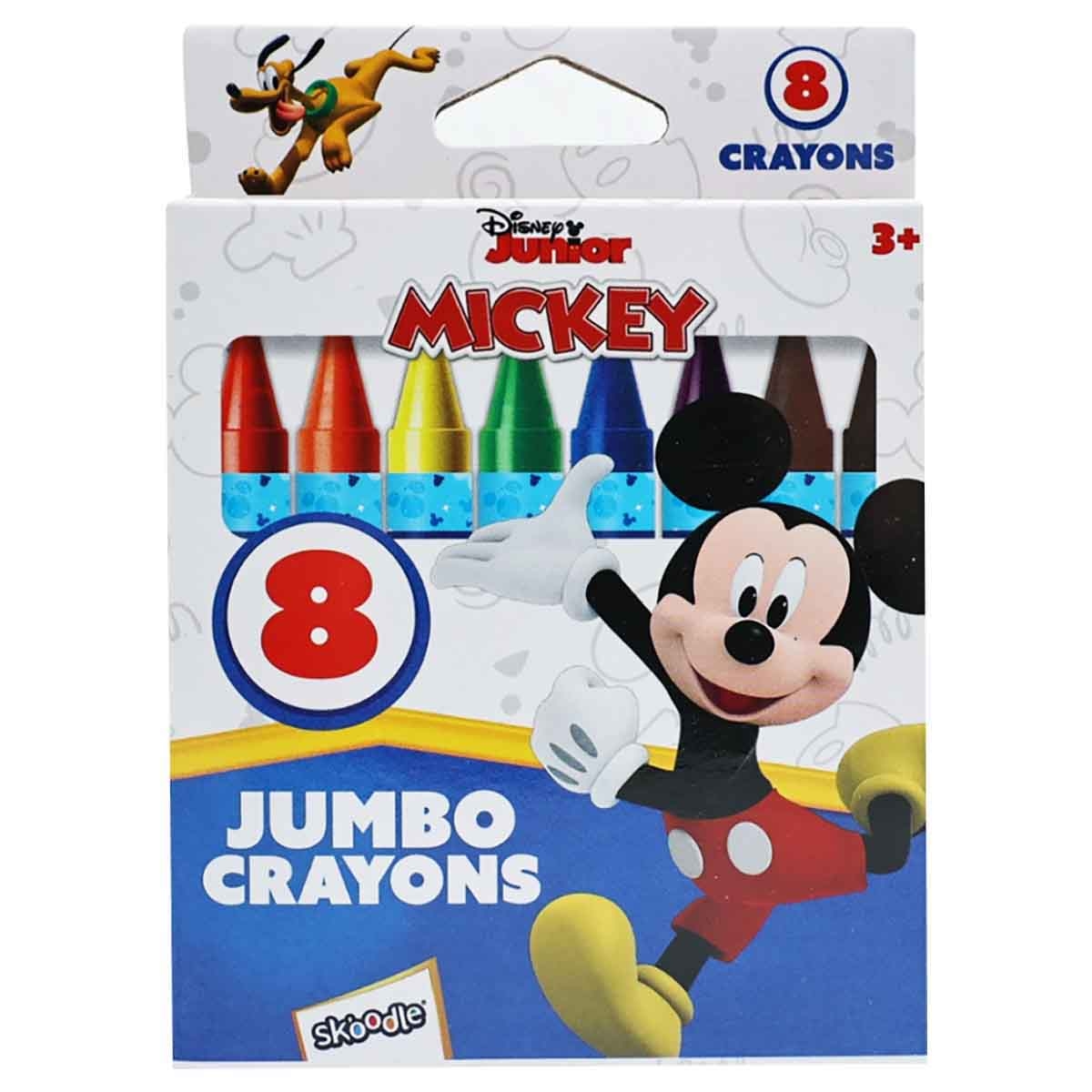 ديزني جونيور أقلام شمعية جامبو 8 ألوان للجنسين، عمر 3-4 سنوات