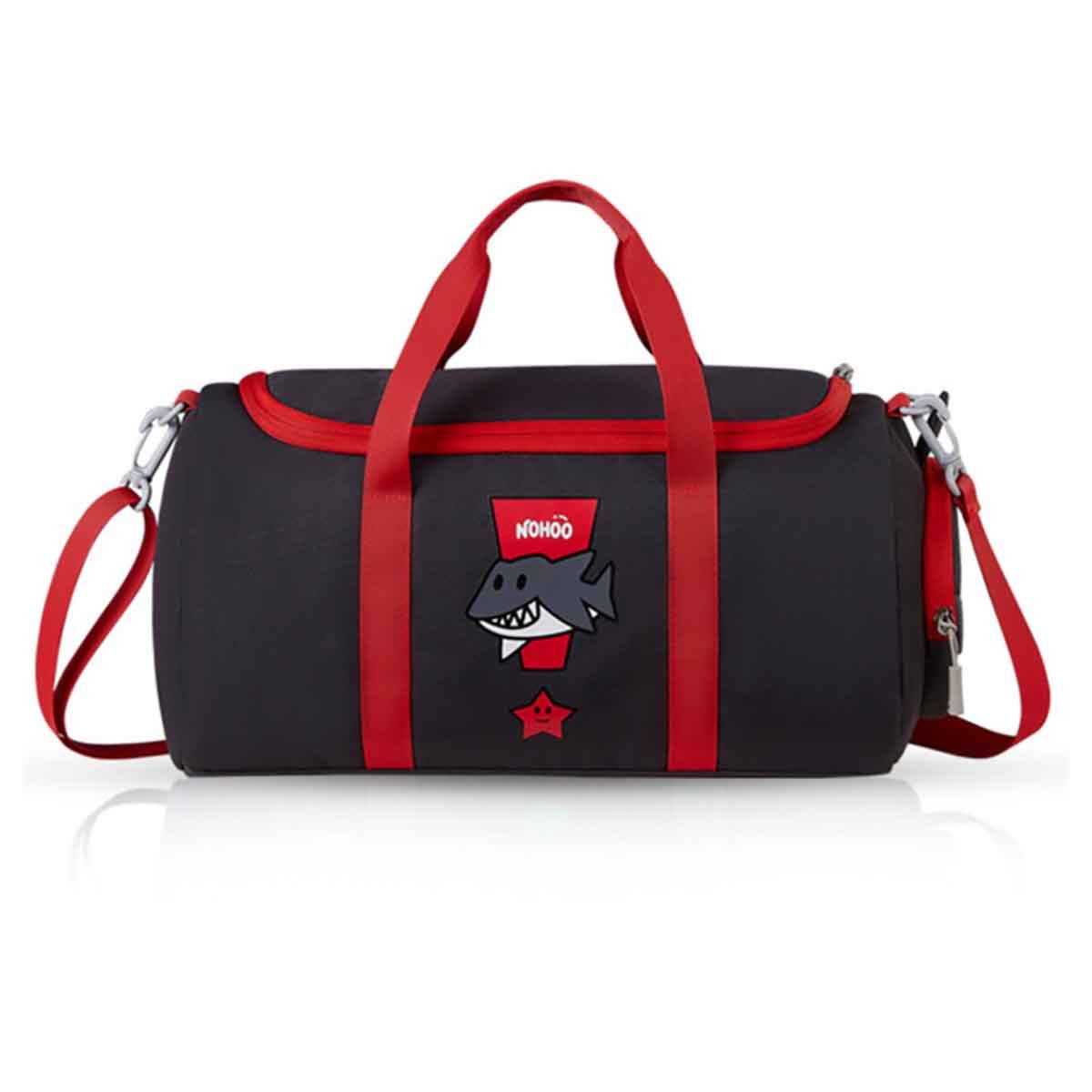 نوهو حقيبة كتف للأطفال على شكل سمكة قرش باللون الرمادي