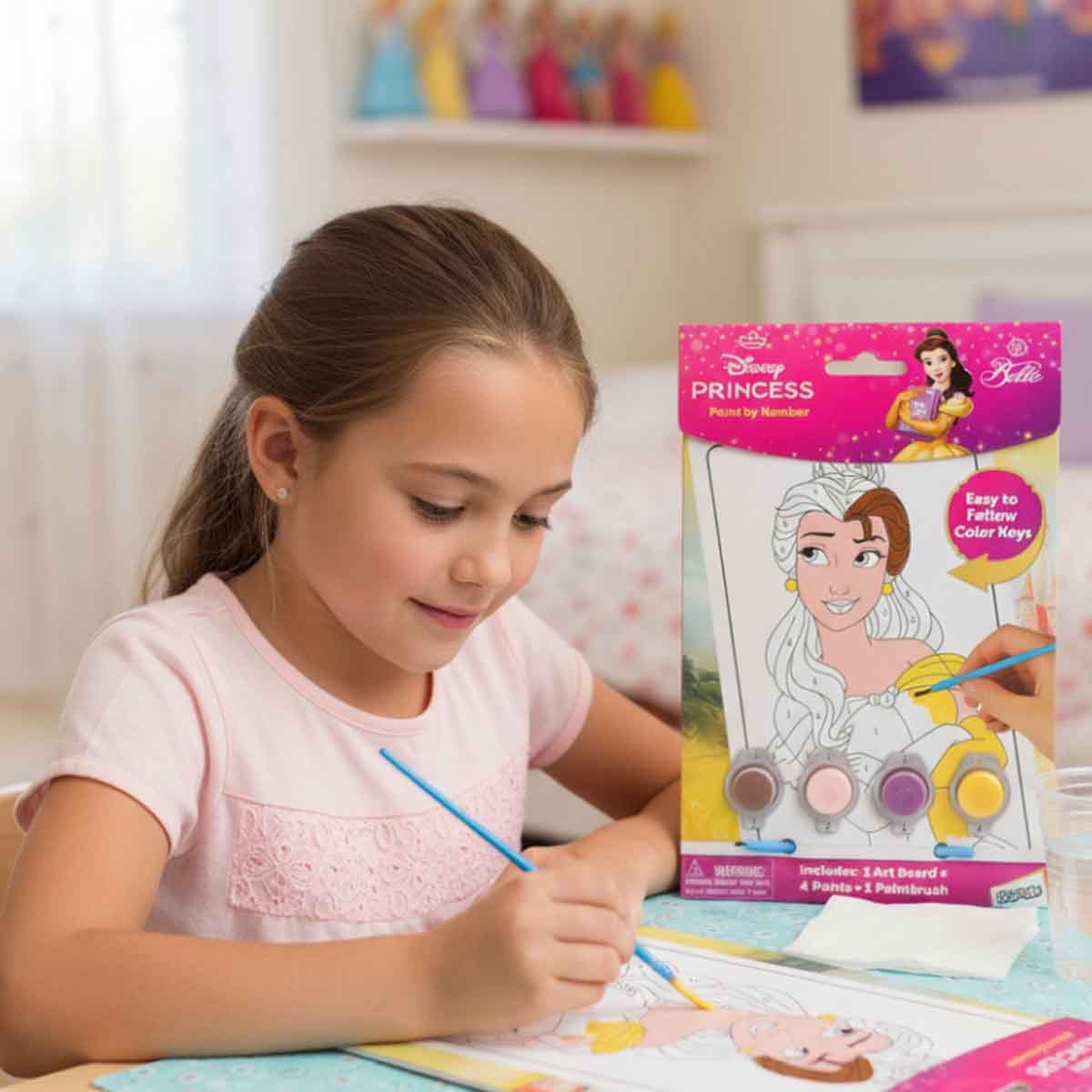 ديزني برينسيس مجموعة تلوين بالأرقام للأطفال بعمر 3-4 سنوات