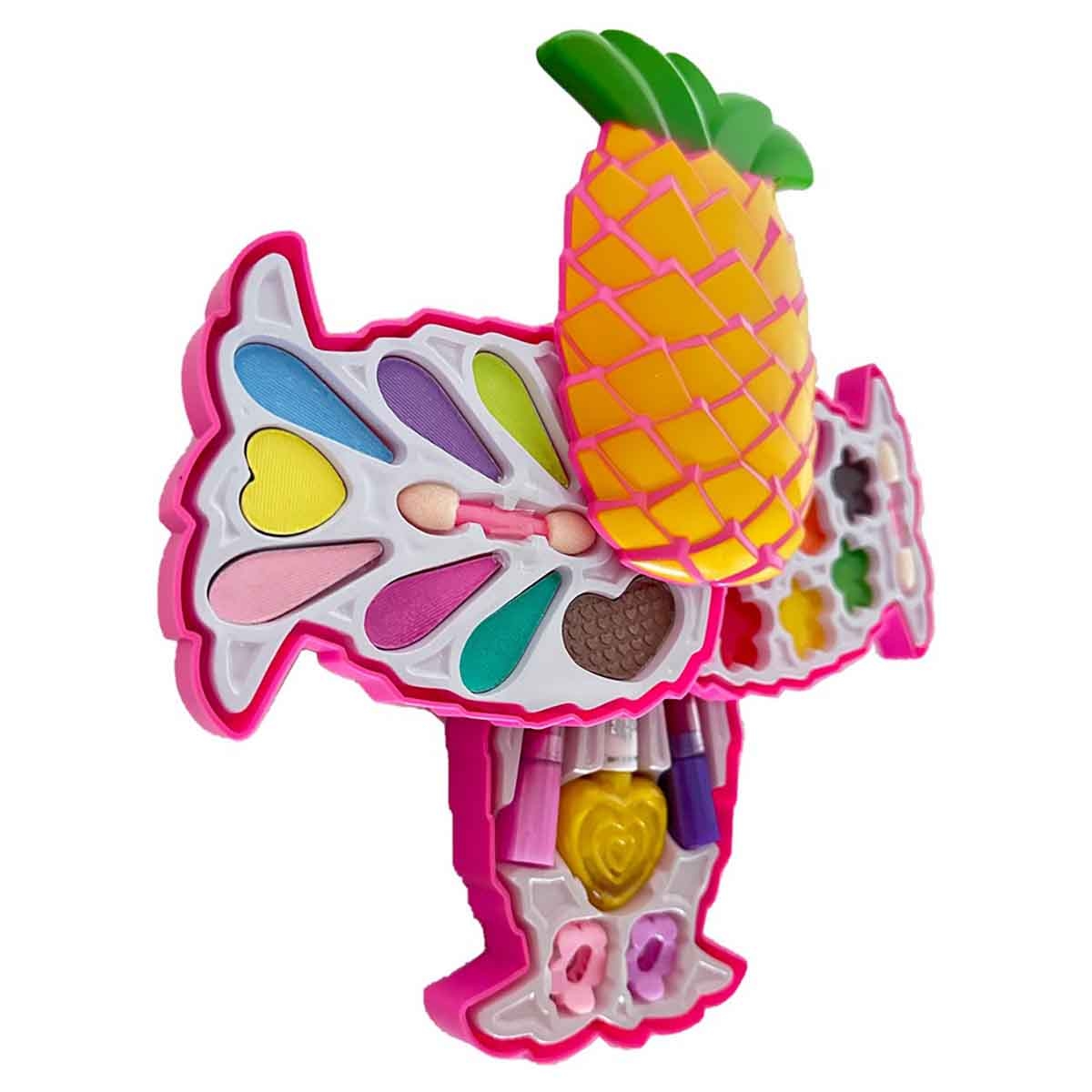 بيوتي أنجل طقم مكياج على شكل أناناس، للبنات، من عمر 5 إلى 7 سنوات