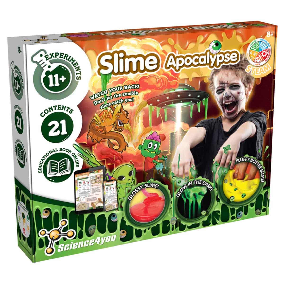 ساينس فور يو مجموعة نهاية العالم بالسلايم للجنسين، عمر 8-10 سنوات