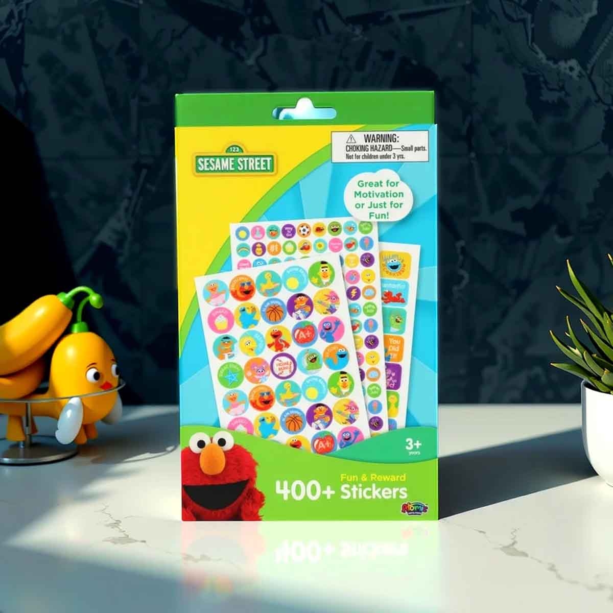 سيزام ستريت أكثر من 400 ملصق مرح ومكافأة، للجنسين، للأعمار من 3 إلى 4 سنوات