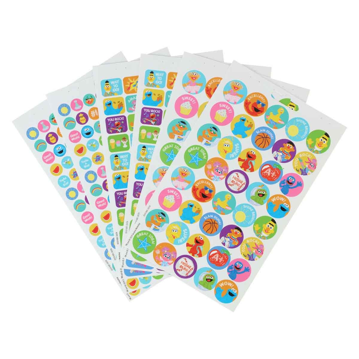 سيزام ستريت أكثر من 400 ملصق مرح ومكافأة، للجنسين، للأعمار من 3 إلى 4 سنوات