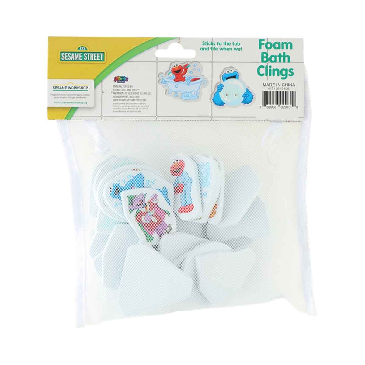 سيزام ستريت مجموعة ملصقات للحمام مكونة من 26 قطعة مع كيس شبكي، للجنسين، للأعمار من 3 إلى 4 سنوات