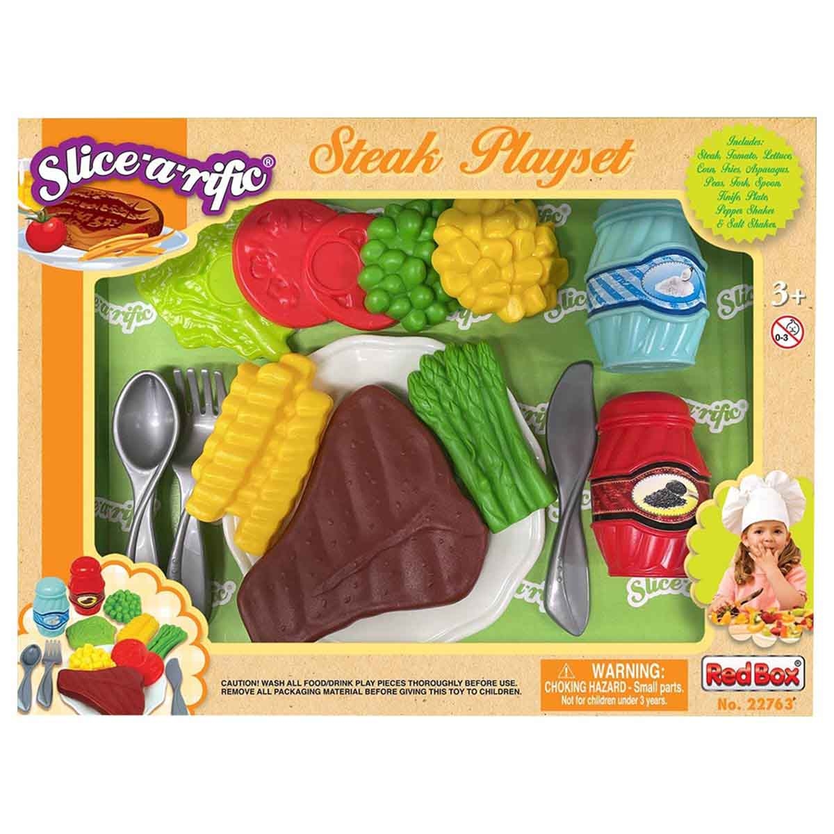 ريد بوكس مجموعة شرائح لحم للعب التخيلي، للجنسين، من عمر 3 إلى 4 سنوات