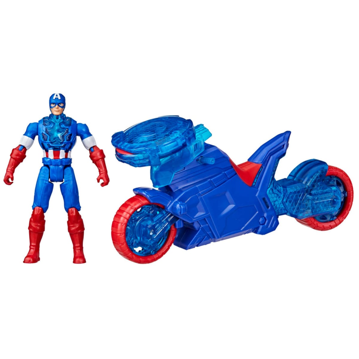 Hasbro Avn 4in Cap Shield Shot Motorcycle with Action Figure Set Unisex, 5-7 Years