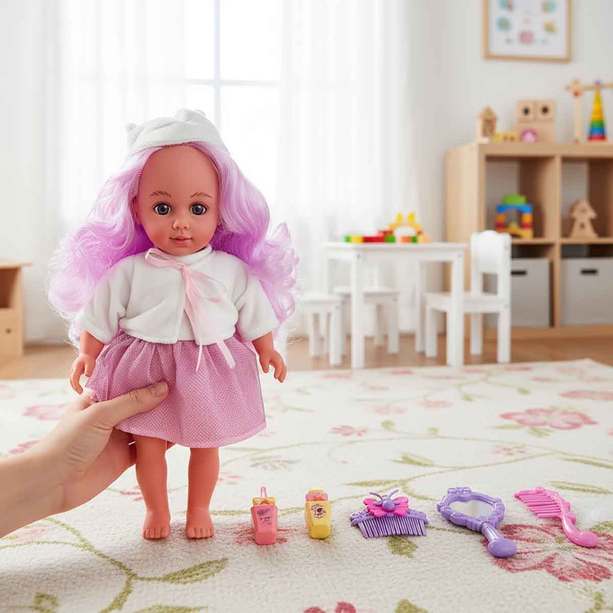 ليدي تويز مجموعة دمية طفلة 14 بوصة للبنات، عمر 3-4 سنوات