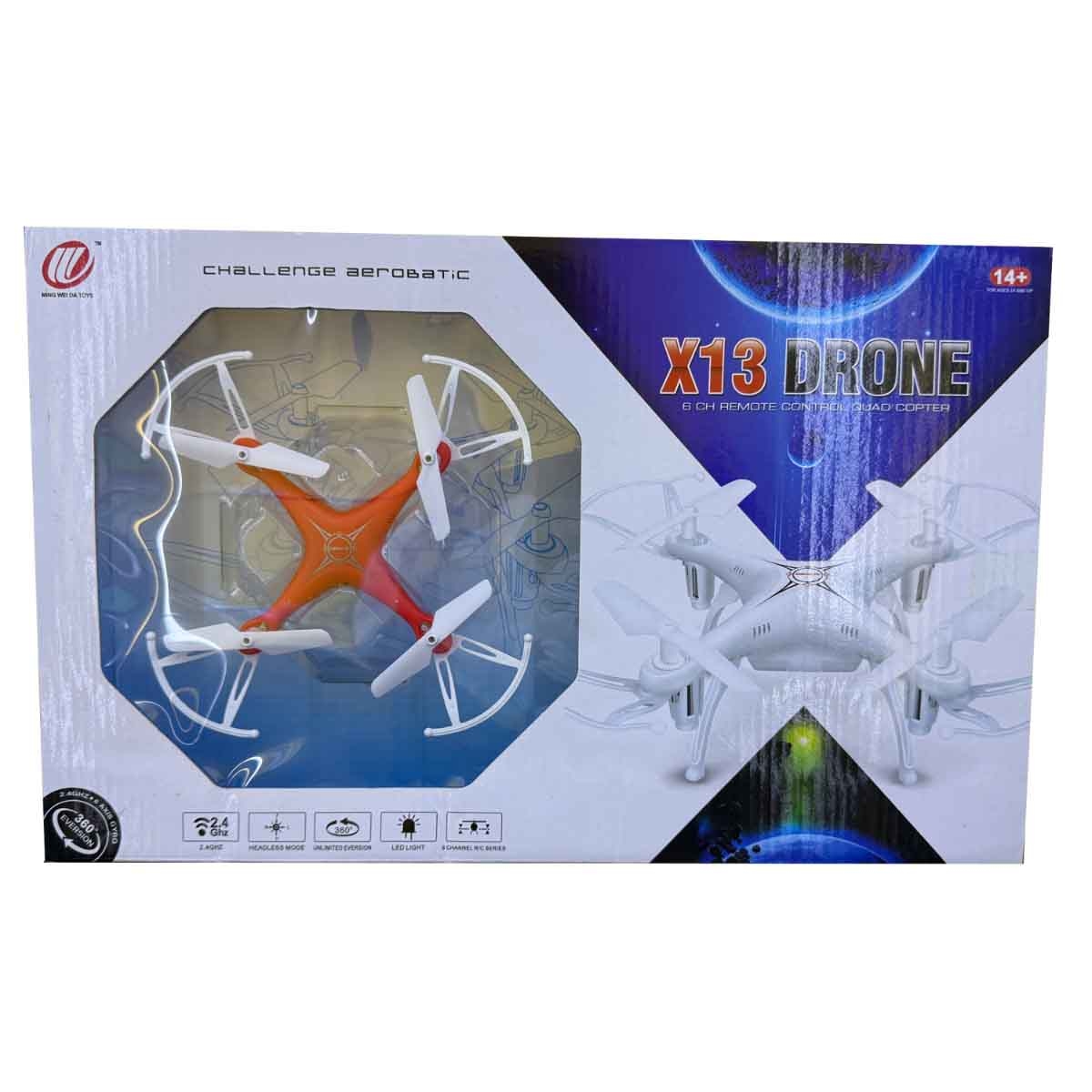 مينغ وي دا طائرة درون X13 بالتحكم 2.4G للجنسين، عمر 13 سنة فأكثر