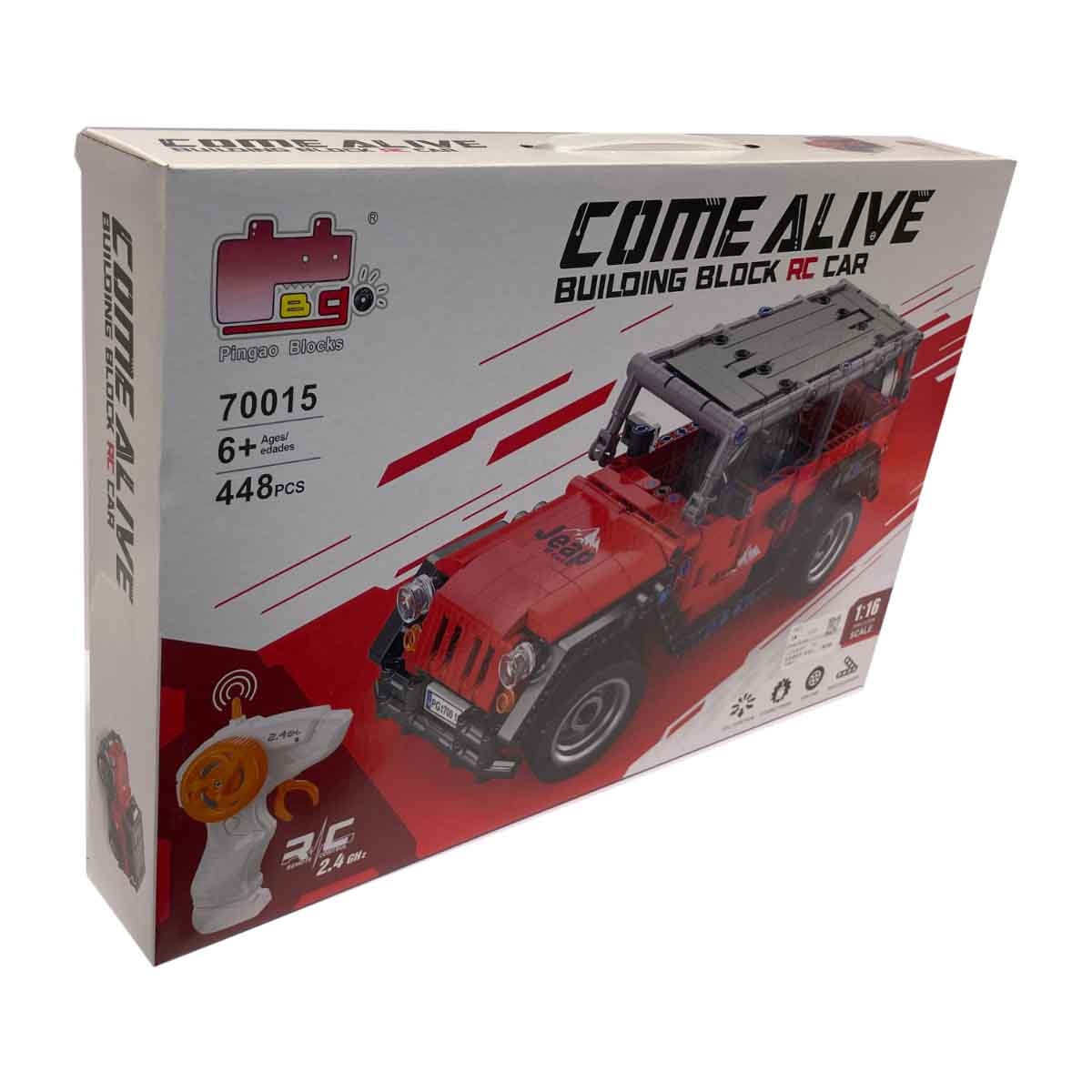بنغاو سيارة مكعبات بناء بالتحكم 2.4G مقياس 1:16 (448 قطعة) للجنسين، عمر 5-7 سنوات