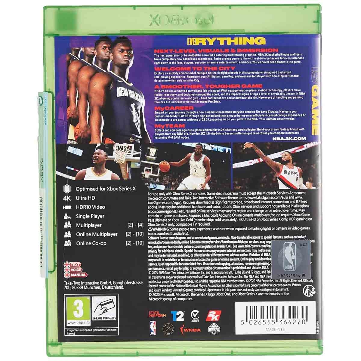 تو كي لعبة إن بي إيه 2K21 إصدار إكس بوكس سيريس إكس مع محتوى إضافي حصري لجهاز إكس بوكس ون إس