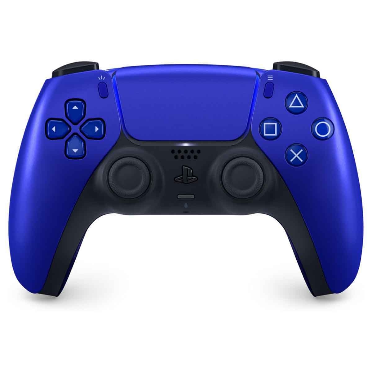 سوني وحدة تحكم لاسلكية دوال سينس بلون أزرق كوبالت لبلايستيشن 5 مع مجموعة لعبة فيديو FC26
