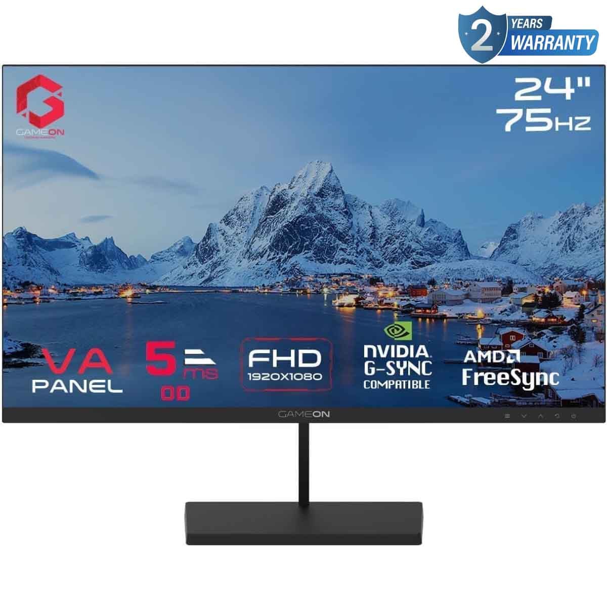جيم أون شاشة ألعاب FHD بحجم 24" 75Hz VA سوداء موديل GB24F75