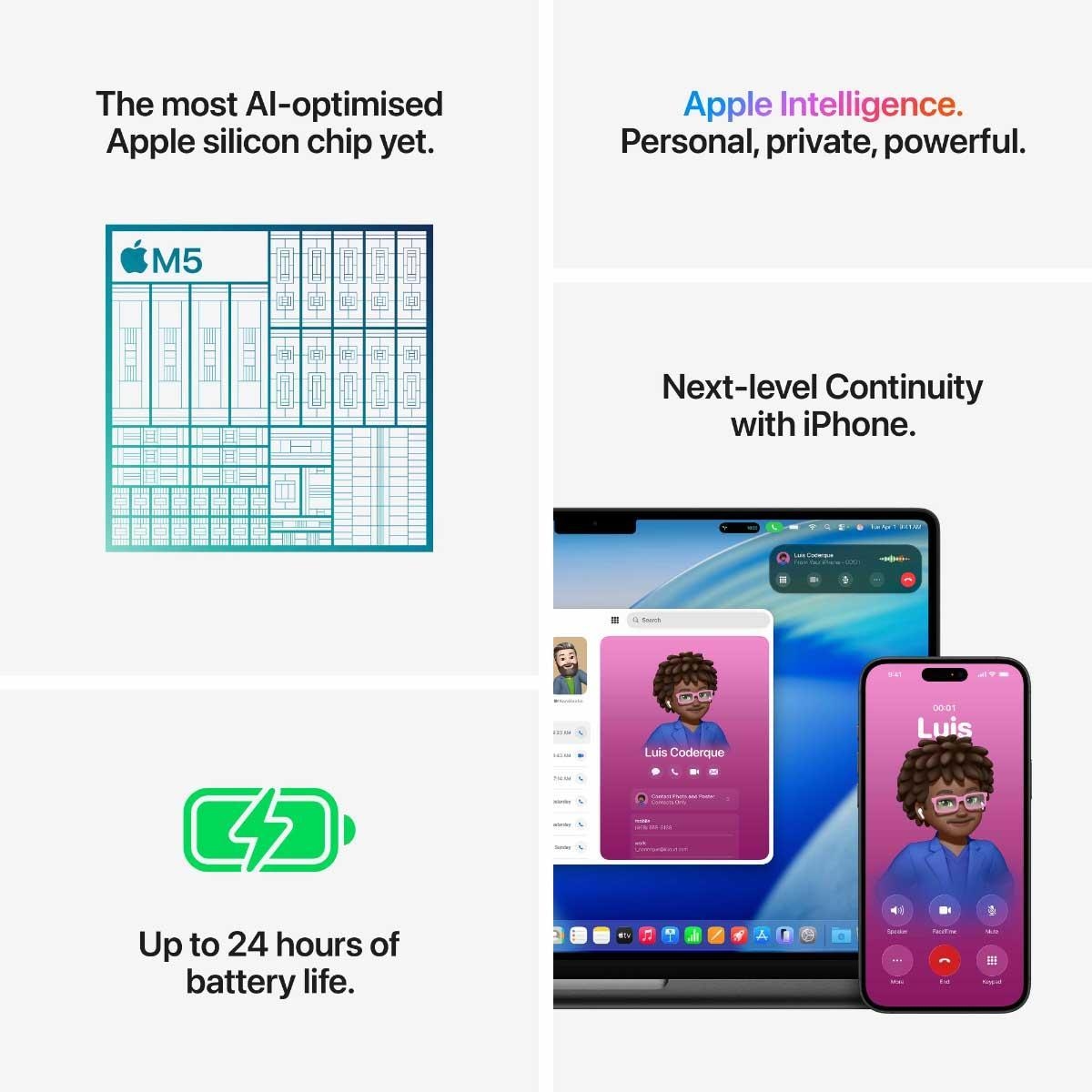 أبل ماك بوك برو M5 مع معالج CPU عشاري النواة وGPU عشاري النواة