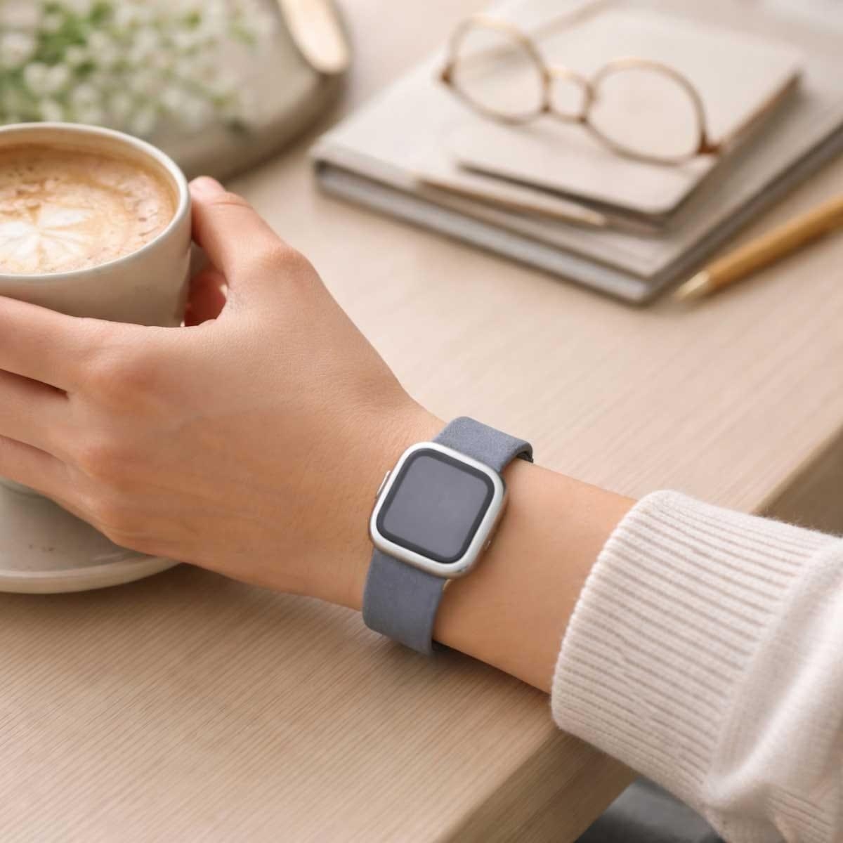 ابل 41mm ازرق لافندر سوار مودرن باكل - S