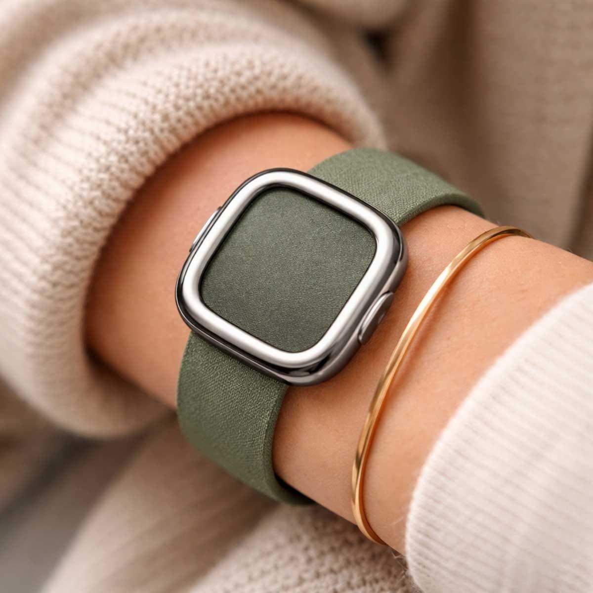 ابل 42mm رمادي سيج سوار مودرن باكل - S