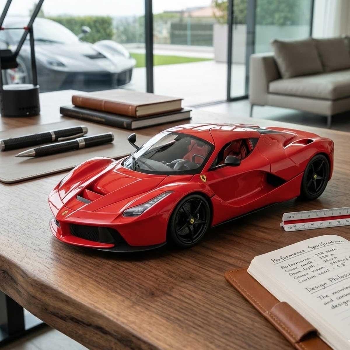 بوراغو سيارة فيراري سيغنتشر سيريز موديل معدن مصبوب بمقياس 1:18 للأولاد، 3-4 سنوات