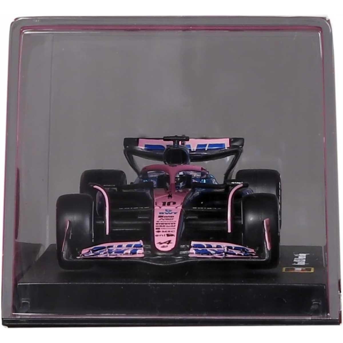 بوراغو سيارة ألبين A525 موديل معدن مصبوب بمقياس 1:43 مع خوذة للأولاد، 13+ سنوات