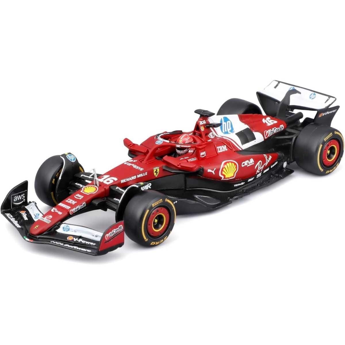 Bburago 1:43 Ferrari SF-25 Diecast Model Car with Helmet Boys, 13+ Years