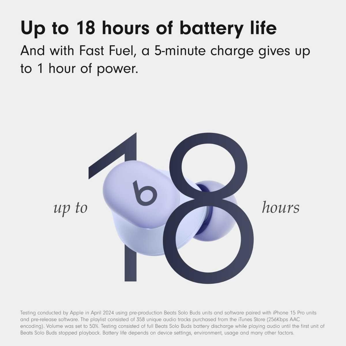 بيتس سولو بادز سماعات أذن لاسلكية حقيقية - بنفسجي قطبي