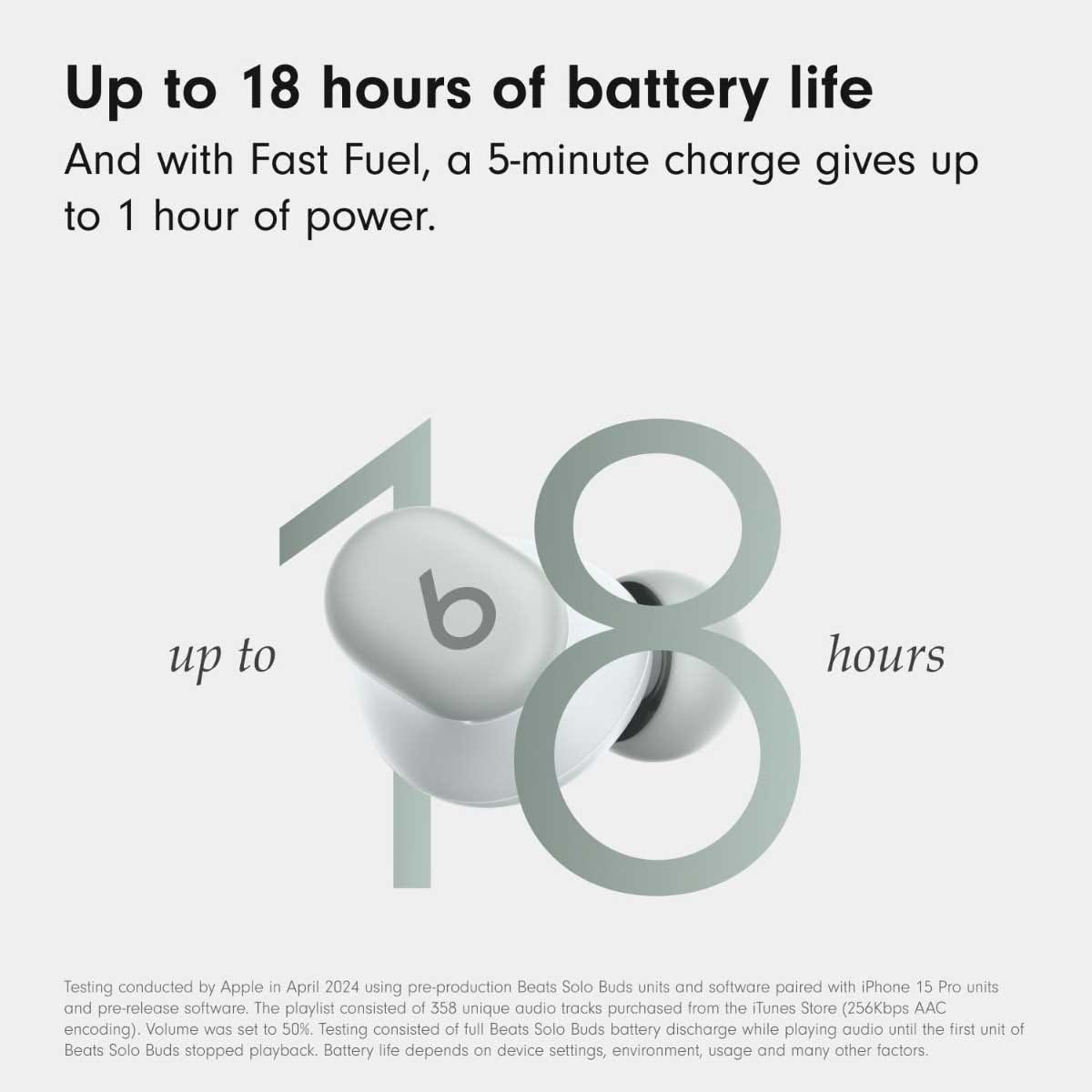 بيتس سولو بادز سماعات أذن لاسلكية حقيقية - رمادي عاصف