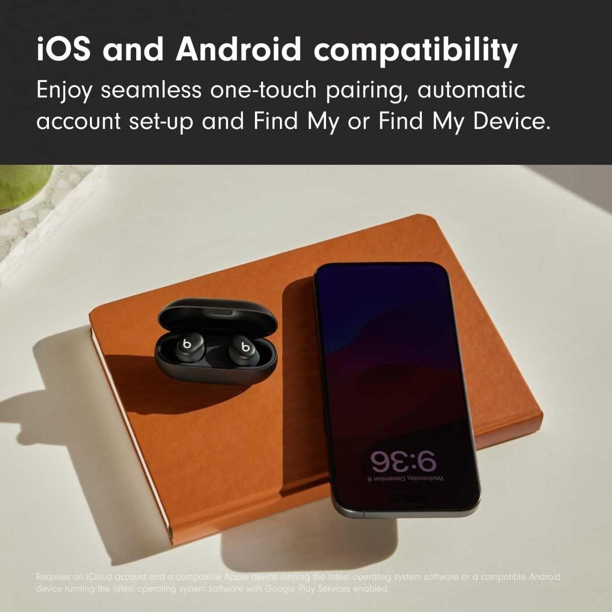 بيتس سولو بادز سماعات أذن لاسلكية حقيقية - رمادي عاصف