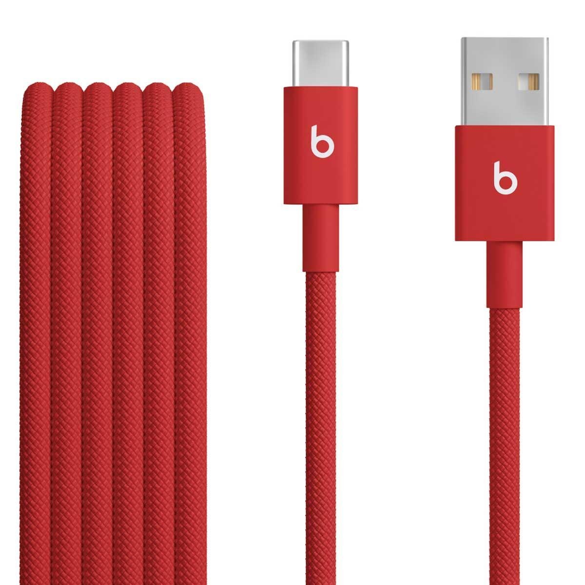 كابل Beats Rapid Red بطول 1.5 متر من نوع USB-A إلى USB-C