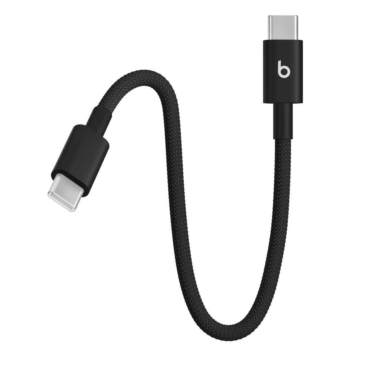 بيتس كأبل قصير منسوج USB-C إلى USB-C بطول 20 سم - أسود بولت