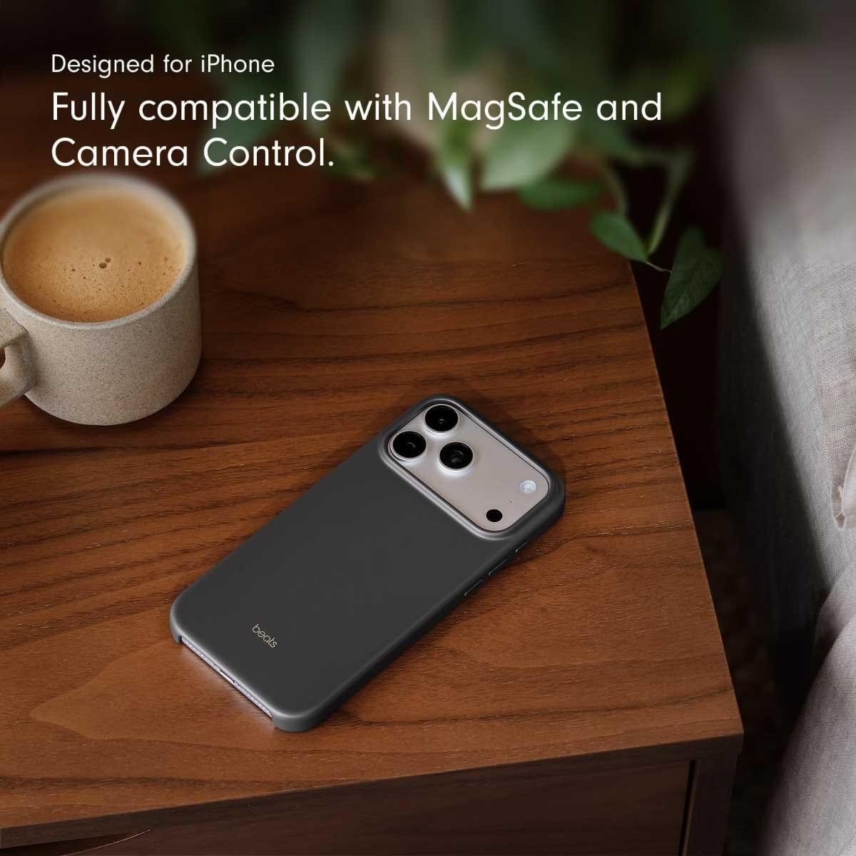 بيتس غطاء مع MagSafe وتحكم بالكاميرا لآيفون 17 برو ماكس - رمادي غرانيت