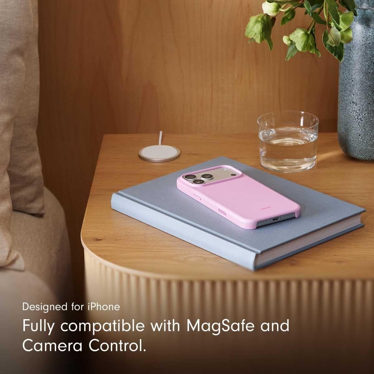 بيتس غطاء مع MagSafe وتحكم بالكاميرا لآيفون 17 برو ماكس - وردي بيبل