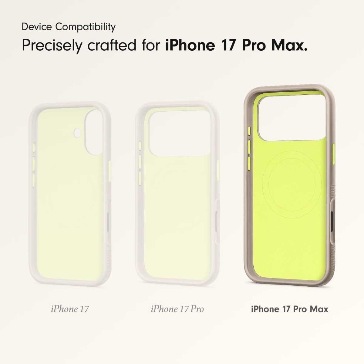 بيتس غطاء حماية قوي مع MagSafe وتحكم بالكاميرا لآيفون 17 برو ماكس - رمادي ألباين