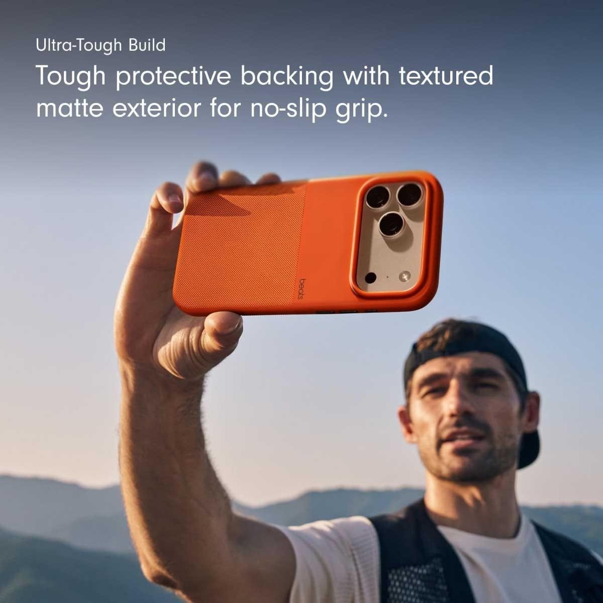 بيتس غطاء حماية قوي مع MagSafe وتحكم بالكاميرا لآيفون 17 برو ماكس - برتقالي سييرا
