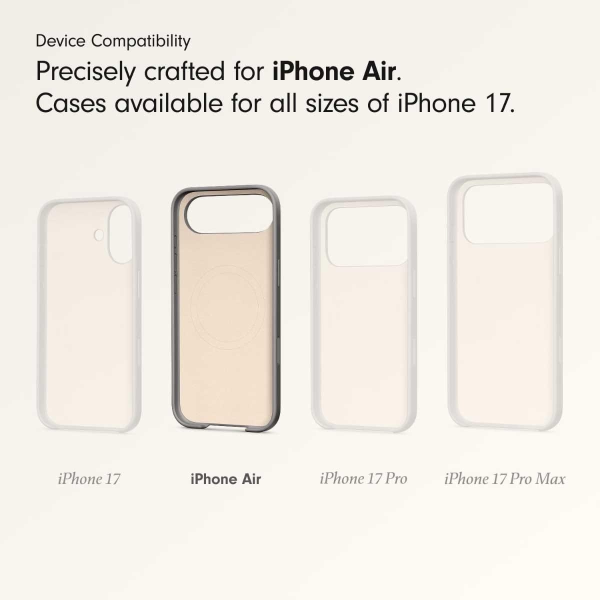 بيتس غطاء مع MagSafe وتحكم بالكاميرا لآيفون Air - رمادي غرانيت