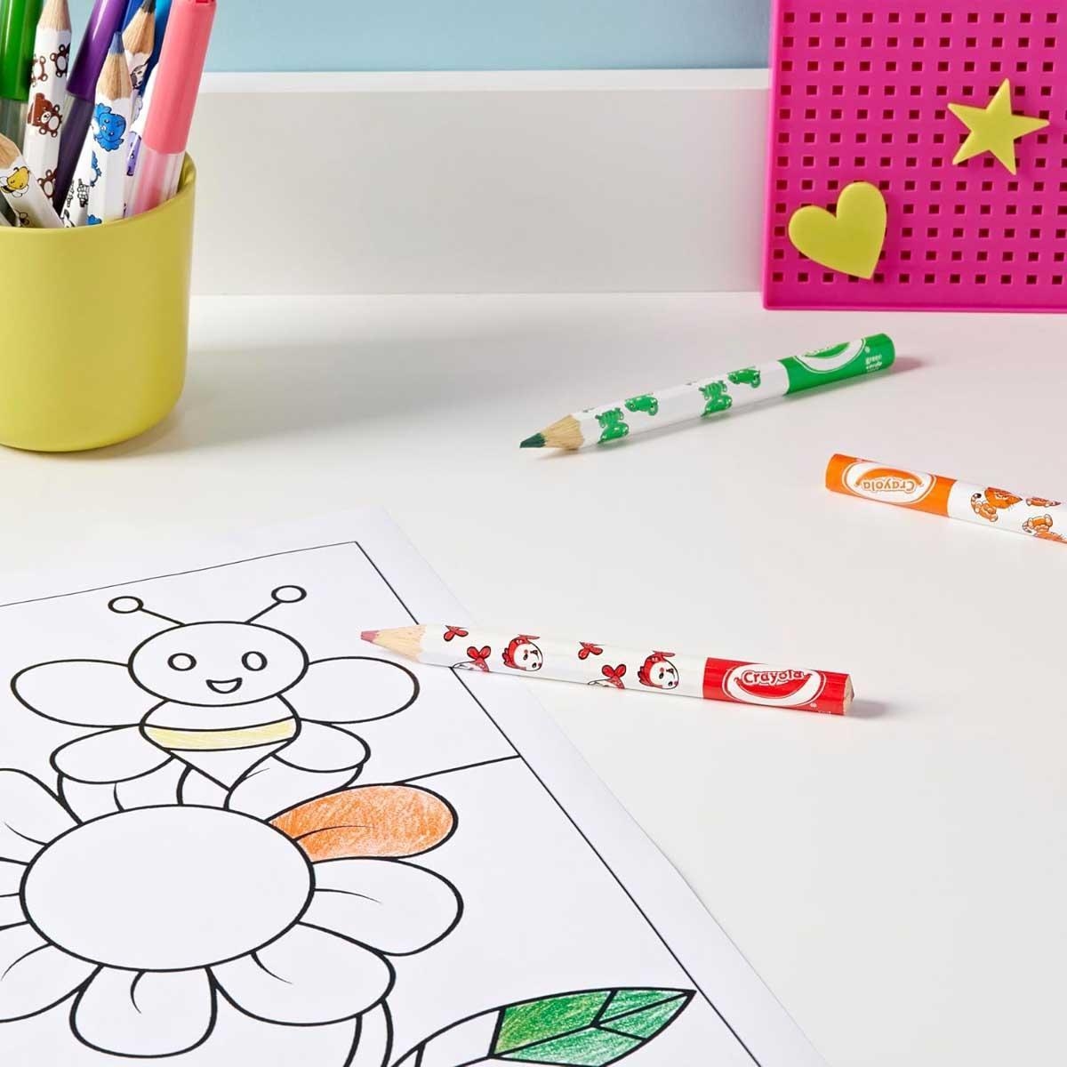 كرايولا مجموعة أقلام رصاص جامبو مزخرفة من 8 قطع للأطفال الصغار، 0-2 سنوات